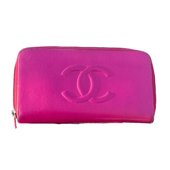 CHANEL Pink Caviar Leather Timeless Continental Zipper Wallet - Picture 2 of 14